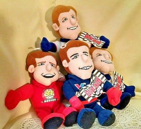 NASCAR DRIVER PLUSH LOT 4 MARK MARTIN BILL ELLIOTT RUSTY WALLACE 1999 COOLBEANS Cover