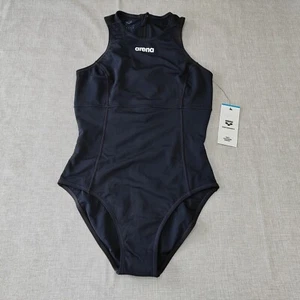 Arena Performance Team Waterpolo Solid Swimsuit Women's UK 40 Black One Piece - Picture 1 of 10