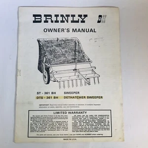 Sujetador Brinly-Hardy Manual para Propietarios ST-361BH DTS-361BH Barredora Dethatcher Barredora - Imagen 1 de 4