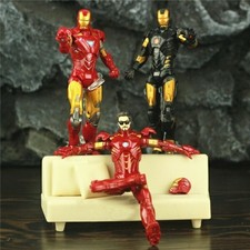 Iron Man MK4 6" Action Figure With Sofa Extra Head 1/12 Collectible PVC Model