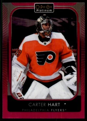 2021-22 O-PEE-CHEE PLATINUM MATTE PINK CARTER HART PHILADELPHIA FLYERS #108 - Image 1 of 2