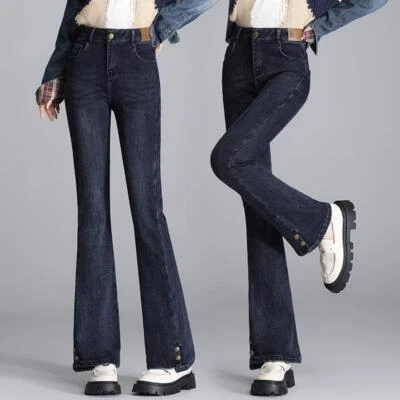 Jeans Women's Thin Velvet Pants Slim-Flared Micro Flared Pants - Image 1 of 4