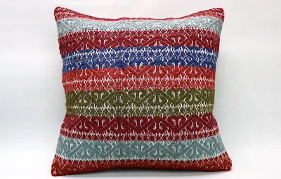 Almohada de sofá Kilim, 20x20 pulgadas, cojín étnico decorativo, almohada boho hecha a mano Foto 1 de 4