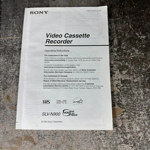 Sony SLV-N900 VCR  Owner / User Manual *Original* - Picture 1 of 4