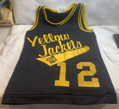 Yellow Jackets 12 Vintage Youth Basketball Jersey - Image 1 of 4