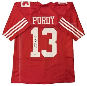 BROCK PURDY SIGNIERTES SIGNIERTES PRO-STIL ROTES TRIKOT 49ERS BAS ZEUGEN COA - Bild 1 von 1