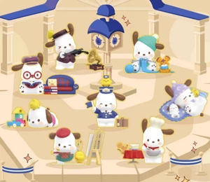 TOPTOY Sanrio Pochacco Time Train Series Confirmed Blind Box Figure Toy Gift NEW