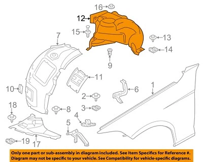 BMW OEM 430i xDrive Gran Coupé-Guardabarros trasero forro protector contra salpicaduras derecho 517407332 Foto 1 de 2