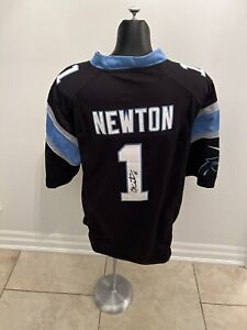 Cam Newton Signed Carolina Panthers NFL Football Jersey Nike Medium