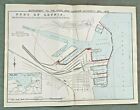 POLAND PORT OF GDYNIA  DATED 1929 ORIGINAL MAP by WARD & FOXLOW
