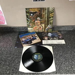 LP VINYL IRON MAIDEN ALBUM SOMEWHERE IN TIME EMC 3512 UK 1ST DMM PRESS NM-/EX - Picture 1 of 16