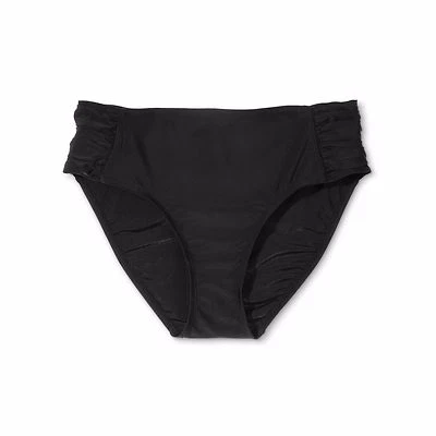 Traje de baño negro AVA & VIV 24W 26W calzoncillo cintura alta lados acanalados nuevo con etiquetas Foto 1 de 4