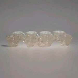 Set Of 8 1297 Punch Bowl Cups Grapes Engraved With Hooks IBM 1902 Vintage USA - Picture 1 of 11