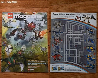 Lego Club Magazine January - February 2005 - Bionicle - Alpha Team - WANTED: LEG - Image 1 of 3
