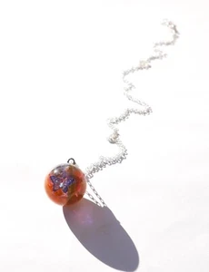 Resin warm butterfly pendant - Picture 1 of 1