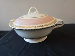 American Limoges Candle Light Lyceum Rose 22ct Gold 11" Vegetable Bowl W/ Lid - Picture 1 of 6