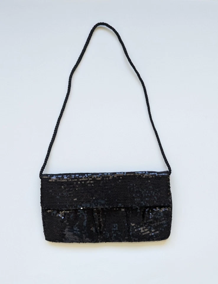 Style And Co Black Beaded Clutch - Image 1 of 4