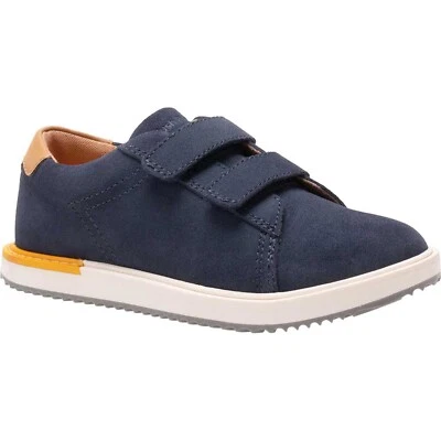 Zapatilla deportiva Hush Puppies Z5692 para niños de cuero azul marino con gancho y bucle talla 5 M Foto 1 de 4