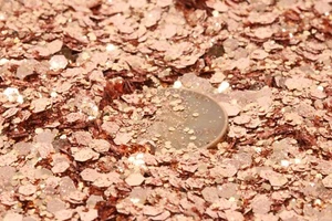 Mezcla gruesa hexagonal metálico brillo cobre para vasos, resina, arte en uñas, manualidades - Imagen 1 de 7