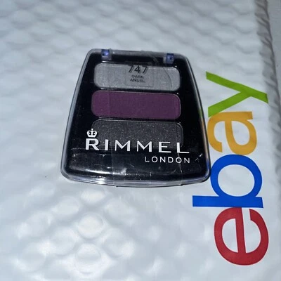 discontinued RIMMEL LONDON COLOUR RUSH TRIO EYE SHADOW 747 Dark Angel sealed - Image 1 of 2