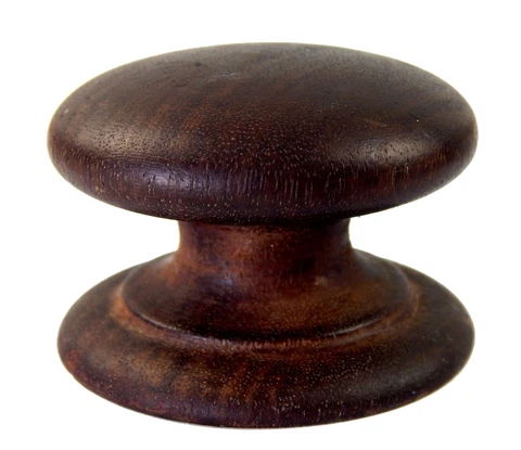 Antique Victorian Chest of Drawers Spare Dark Hardwood Wooden Bun Knob Pull #A Cover