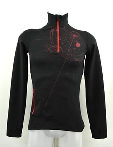 BERGANS OF NORWAY Fosen Lady Top Black Half Zip Jacket Long Sleeve Coat size S - Picture 1 of 11