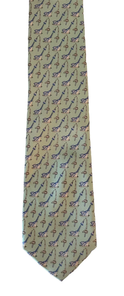 Vestido de seda SOUTHERN TIDE para hombre con logotipo de corbata espada pez azul Foto 1 de 4