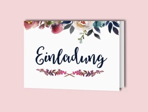 Cartes invitation mariage BOHO avec enveloppes - Photo 1/7