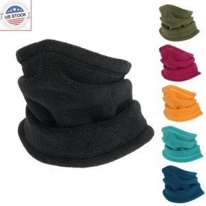 Kids Neck Warmer Gaiter Winter Fleece Neck Cover Balaclava Windproof Face Mask - Picture 1 of 32