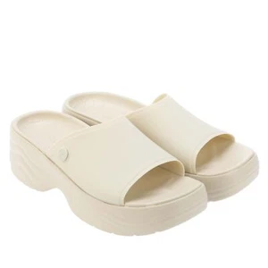 Women's Sandals Crocs Skyline Slip on Sliders in White - Picture 1 of 6