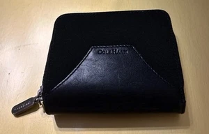 Cole Haan Women’s Black Small Wallet 5” x 3.5” Zip Around Fabric/Leather - Picture 1 of 24