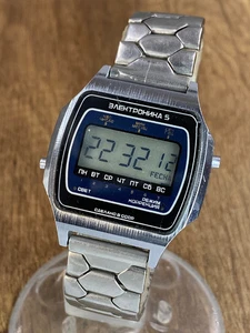 Elektronika 5 LCD Digital vintage quartz Soviet Era mens watch USSR for Spain - Picture 1 of 22