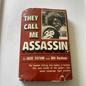 They Call Me Assassin Jack Tatum Bill Kushner Oakland Raiders c. 1979 HC DJ - Imagen 1 de 11