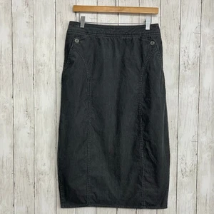 Maxi Falda Boho Algodón Cálido Acento Botón Básico Pana Gris Oscuro Poesía 8 - Imagen 1 de 11