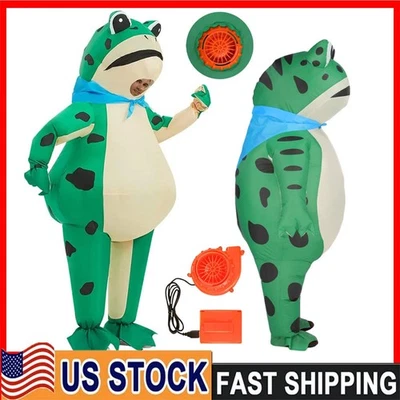 Disfraz de rana inflable de Halloween para disfraces con disfraces para adultos niños EE. UU. Foto 1 de 4
