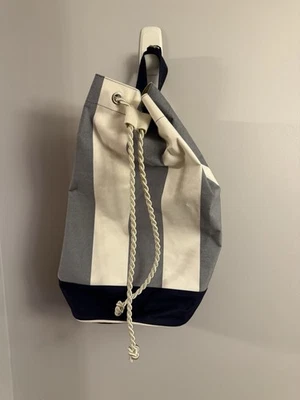 Tommy Hilfiger Nautical Stripe Drawstring Duffel Bag – Blue & White - Image 1 of 4