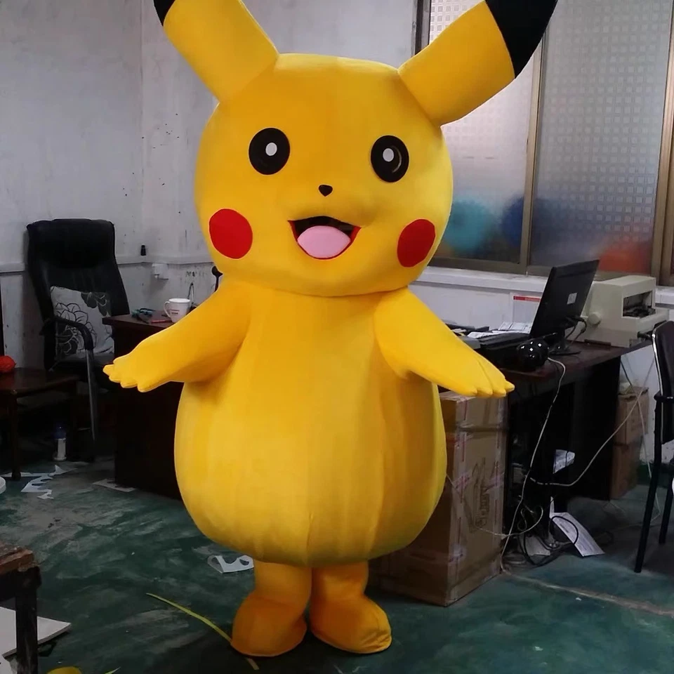 Hot pikachu Mascot Adult Costume for Birthday Halloween Events Parties Dress - Image 1 of 4