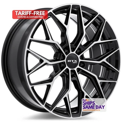 19" Black Wheel For 2011-2016 Honda CR-Z 19x8.5 5x114.3 ET38 CB67.1 RTX 083155 - Image 1 of 4