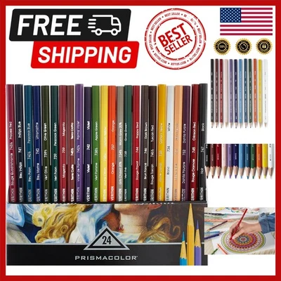 Richly Pigmented Premier Verithin Colored Pencils, 24-Count for Precise Lines - Image 1 of 4