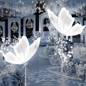 2PC White LED Wedding Butterfly Floor lamp Creative Butterfly Ceiling Lamp Decor - Picture 1 of 15