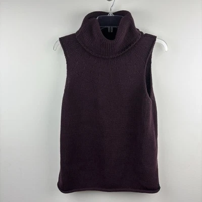 Suéter Calvin Klein Jeans malha com nervuras sem mangas em borgonha profunda - Imagem 1 de 4