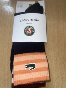 Lacoste Roland Garros Ltd Edition socks UK 5.5-8 in Blue Marine - Picture 1 of 3