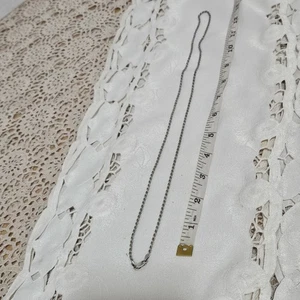 Cadena de cuerda de plata de ley 925 de 29" - Imagen 1 de 17