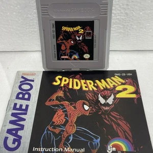 Spider-Man 2 (Nintendo GameBoy, 1992) Cartucho Auténtico Probado Con Manual - Imagen 1 de 7