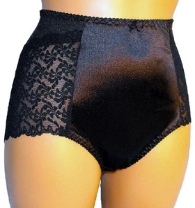 NEW Black Satin Effect  pants knickers briefs Plus Size 16 18 20 22 24 26 28 30  - Picture 1 of 2