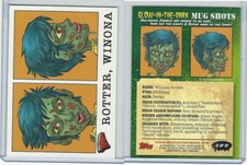 2007 Topps, Hollywood Zombies, Glow-In-Dark Insert, #8 Winona Ryder