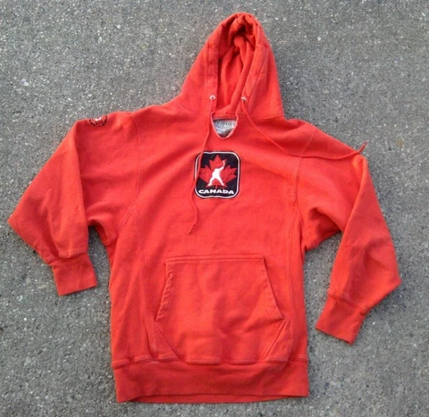 Team Canada Hockey Hoodie Sweater ~ Men's XS Extra Small ~ Red w/ Pouch Cover