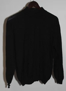 Wollpullover *MADE IN ITALY* schwarzer Damen-Rollkragenpullover Größe Medium - Bild 1 von 8