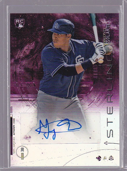 2014 Bowman Sterling Rookie Auto Magenta Refractors Yangervis Solarte 91/99 - Image 1 of 1