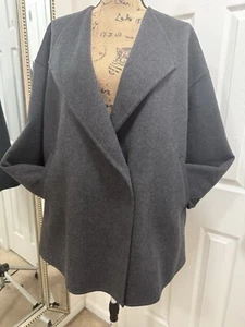 Uniqlo Wollmischung Kurzmantel Langarm Relaxed Oversize Fit Grau Gr. M - Bild 1 von 13